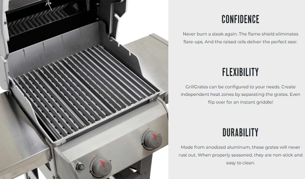 GrillGrate GrillGrates for the Weber Q300/3000 Series RPK360 Part Cooking Grate, Grid & Grill 688907862244