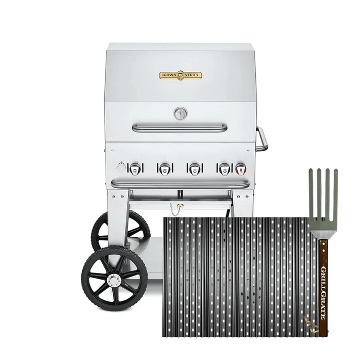GrillGrate Replacement GrillGrate Set for Crown Verity 30-Inch Mobile (Custom Cut) CC20.875-24-5G Part Cooking Grate, Grid & Grill