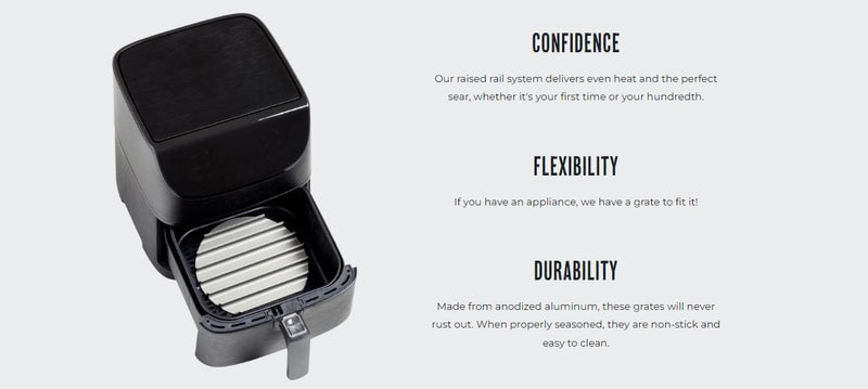 GrillGrate Sear'NSizzle GrillGrate for the Foodi Smart Grill XL Pro NINJAXLV2 Part Cooking Grate, Grid & Grill 860009348127