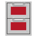 Hestan Hestan 16" Double Drawers Matador Red AGDR16-RD Outdoor Kitchen Door, Drawer & Cabinet