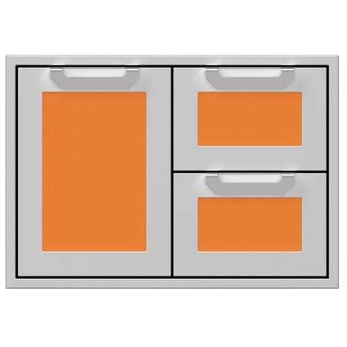 Hestan Hestan 30" Double Drawer and Door Storage Combo Citra Orange AGSDR30-OR Outdoor Kitchen Door, Drawer & Cabinet