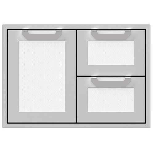 Hestan Hestan 30" Double Drawer and Door Storage Combo Froth AGSDR30-WH Outdoor Kitchen Door, Drawer & Cabinet