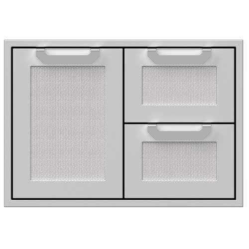 Hestan Hestan 30" Double Drawer and Door Storage Combo Stainless Steel AGSDR30 Outdoor Kitchen Door, Drawer & Cabinet