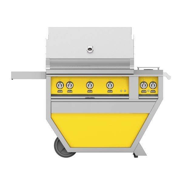 Hestan Hestan 36" Deluxe Grill with Double Side Burner Sol Yellow / Natural Gas / 0 GABR36CX2-NG-YW Freestanding Gas Grill