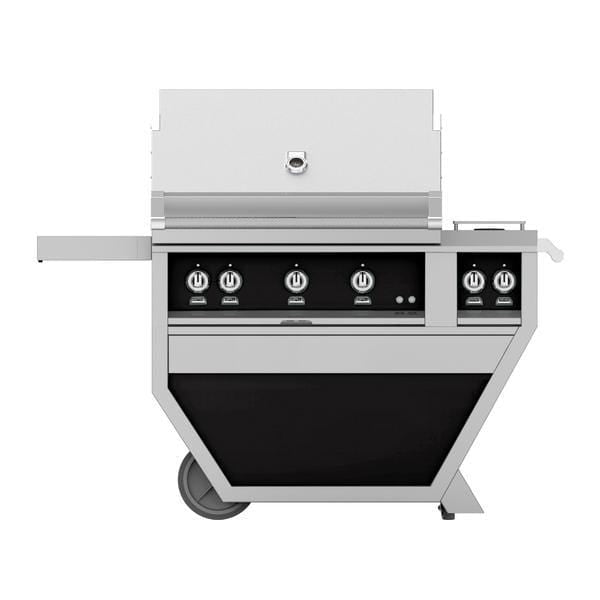 Hestan Hestan 36" Deluxe Grill with Double Side Burner Stealth Black / Natural Gas / 0 GABR36CX2-NG-BK Freestanding Gas Grill