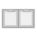 Hestan Hestan 36" Double Access Doors Froth AGAD36-WH Outdoor Kitchen Door, Drawer & Cabinet