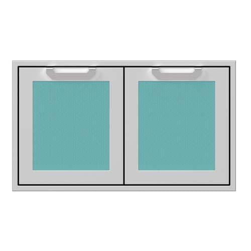 Hestan Hestan 36" Double Sealed Pantry Storage Doors Bora Bora Turquoise AGLP36-TQ Outdoor Kitchen Door, Drawer & Cabinet