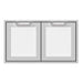 Hestan Hestan 36" Double Storage Doors Froth AGSD36-WH Outdoor Kitchen Door, Drawer & Cabinet