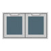 Hestan Hestan 36" Double Storage Doors Pacific Fog Dark Gray AGSD36-GG Outdoor Kitchen Door, Drawer & Cabinet