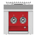 Hestan Hestan Aspire 12" Double Side Burner Matador Red / Natural Gas AEB122-NG-RD Outdoor Kitchen Side Burner