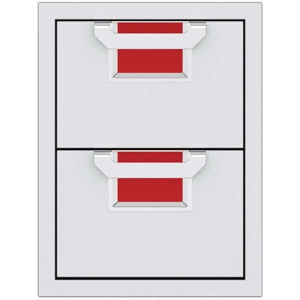Hestan Hestan Aspire 16" Double Drawers Matador Red AEDR16-RD Outdoor Kitchen Door, Drawer & Cabinet