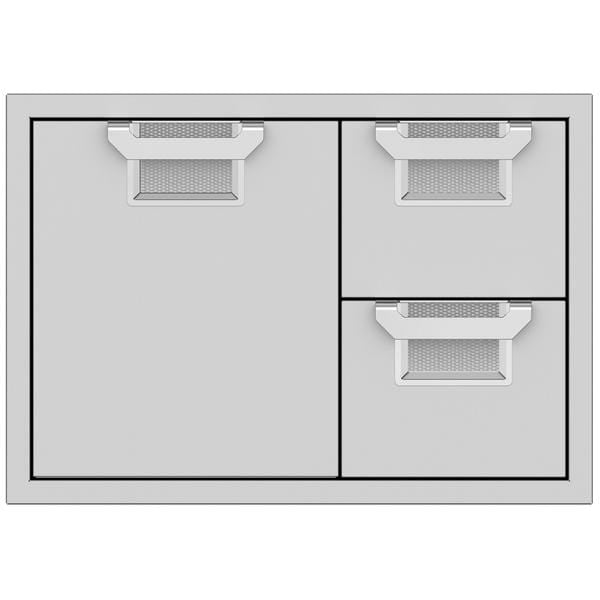 Hestan Hestan Aspire 30" Double Drawer and Door Storage Center Stainless Steel AESDR30 Outdoor Kitchen Door, Drawer & Cabinet