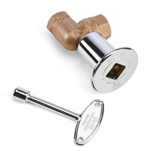 HPC HPC Angled Key Valve Kit 1/2" - (Polished Chrome) MACB Fireplace Parts