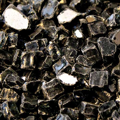 HPC HPC Glass Embers Reflective - Black (1LB Bag) FPGLBLACKREFL Accessory Decorative Fireplace