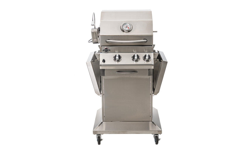 Jackson Grills Jackson Grills LUX 400 Stainless Steel 2-Burner BBQ Grill with Infrared Rotisserie Freestanding Gas Grill