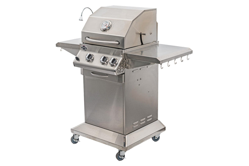 Jackson Grills Jackson Grills LUX 400 Stainless Steel 2-Burner BBQ Grill with Infrared Rotisserie Freestanding Gas Grill