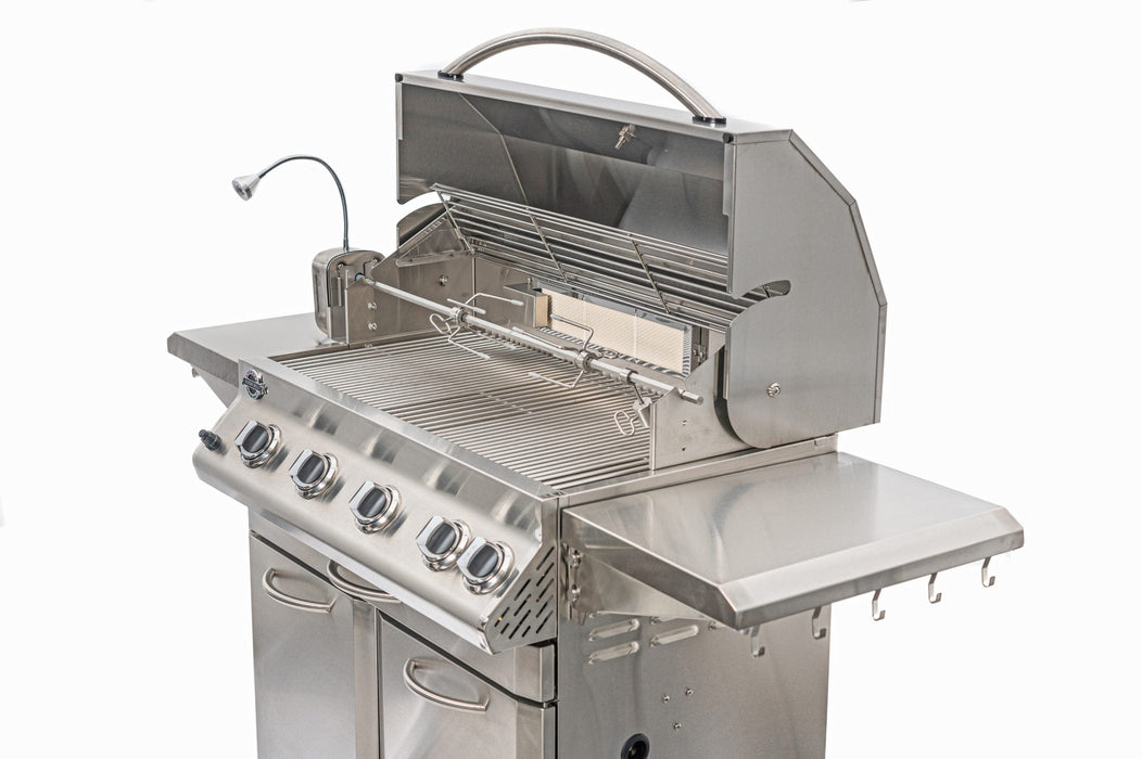 Jackson Grills Jackson Grills LUX 700 4-Burner Stainless Steel BBQ Grill with Cart Freestanding Gas Grill