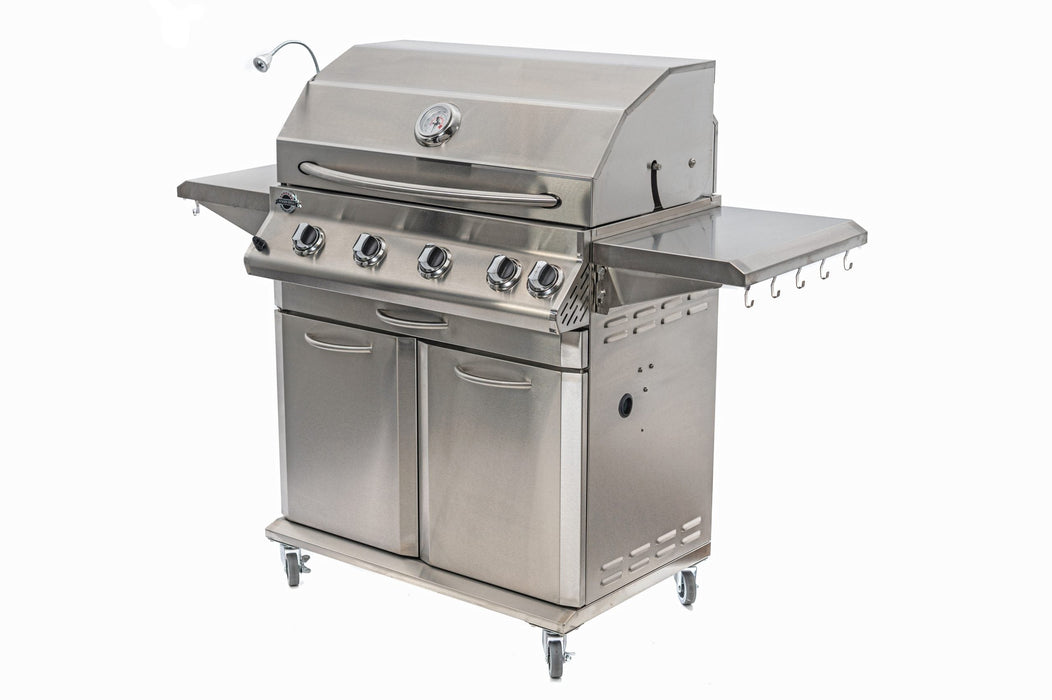 Jackson Grills Jackson Grills LUX 700 4-Burner Stainless Steel BBQ Grill with Cart Freestanding Gas Grill