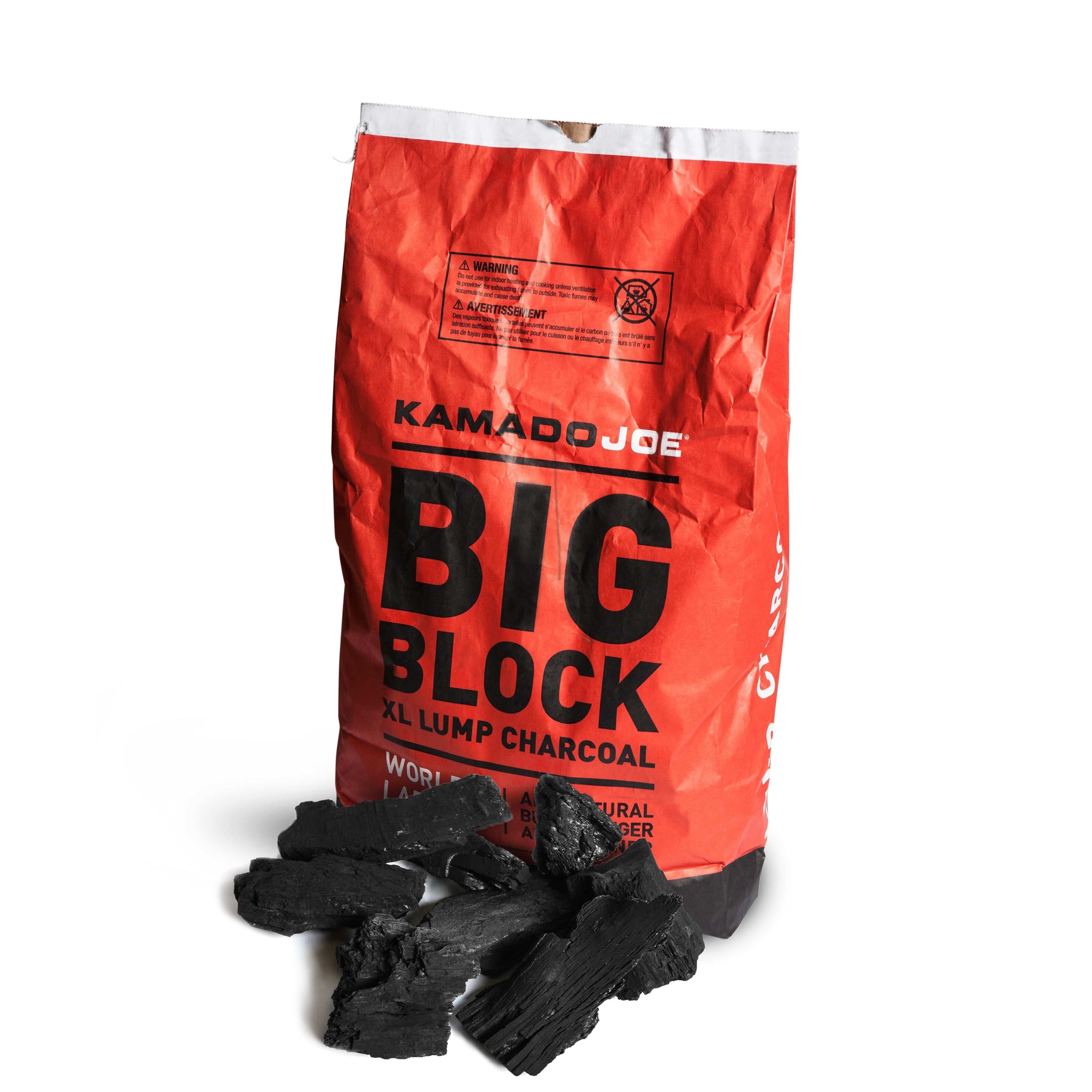 Kamado Joe Kamado Joe 100% Natural Big Block XL Lump Charcoal (20lb Bag) KJ-CHAR Accessory Charcoal 811738021225