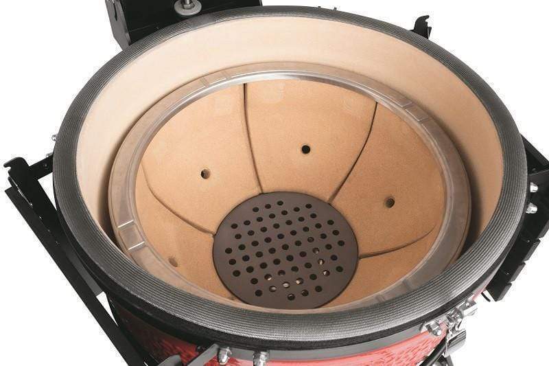 Kamado Joe Kamado Joe Big Joe II 24" Standalone Ceramic Charcoal Grill & Smoker BJ24NRHC Charcoal / Red BJ24NRHC Freestanding Kamado Grill 811738021553