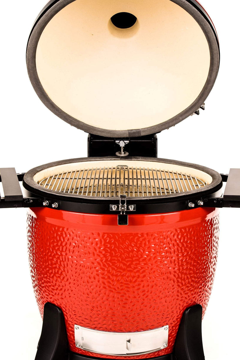 Kamado Joe Kamado Joe Big Joe III 24" Ceramic Charcoal Grill & Smoker with Cart & Wheels KJ15041021 Charcoal / Red KJ15041021 Freestanding Kamado Grill 811738027203