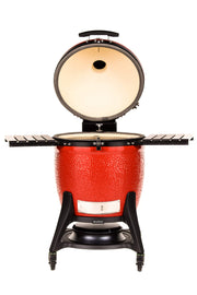 Kamado Joe Kamado Joe Big Joe III 24" Ceramic Charcoal Grill & Smoker with Cart & Wheels KJ15041021 Charcoal / Red KJ15041021 Freestanding Kamado Grill 811738027203