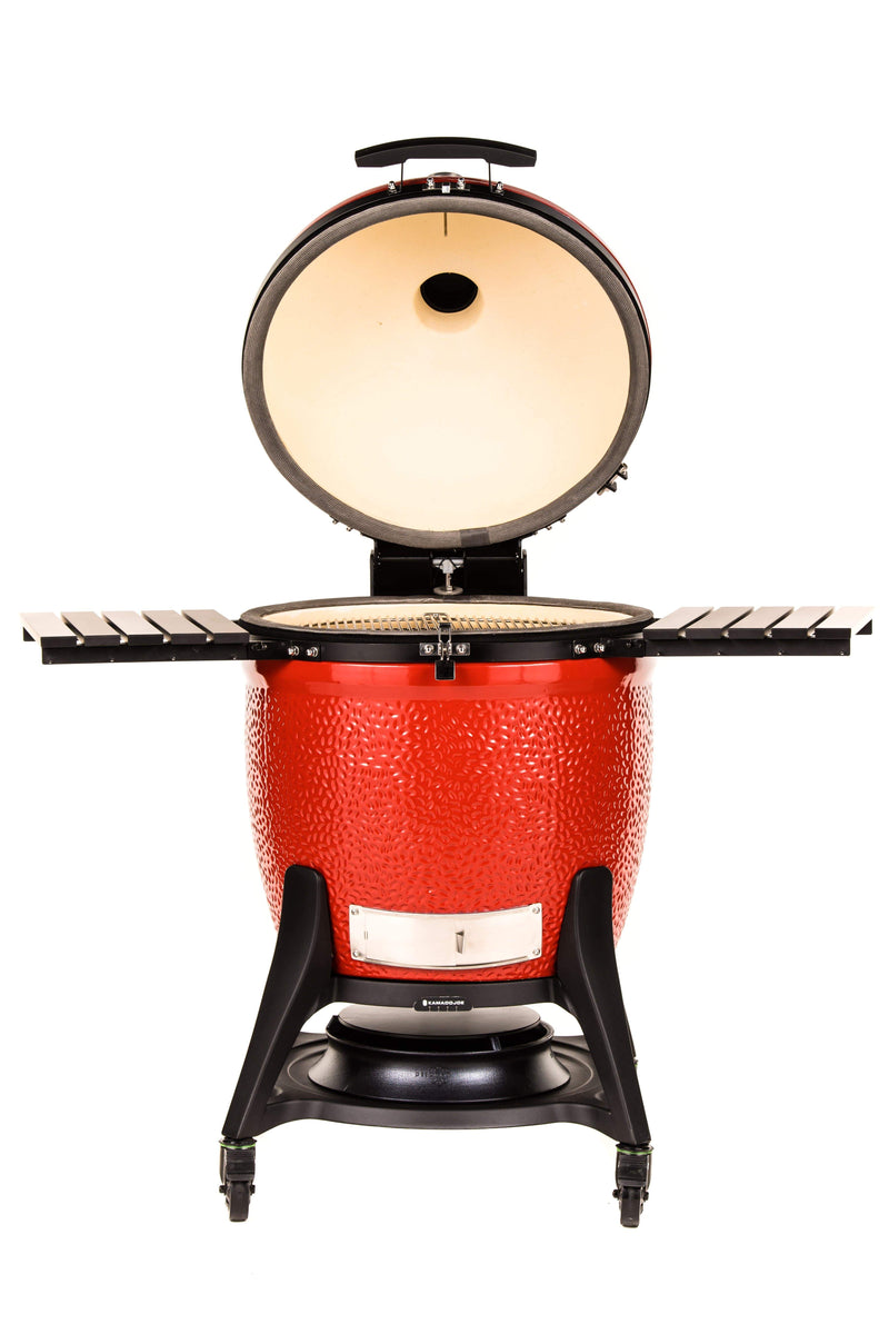 Kamado Joe Kamado Joe Big Joe III 24" Ceramic Charcoal Grill & Smoker with Cart & Wheels KJ15041021 Charcoal / Red KJ15041021 Freestanding Kamado Grill 811738027203
