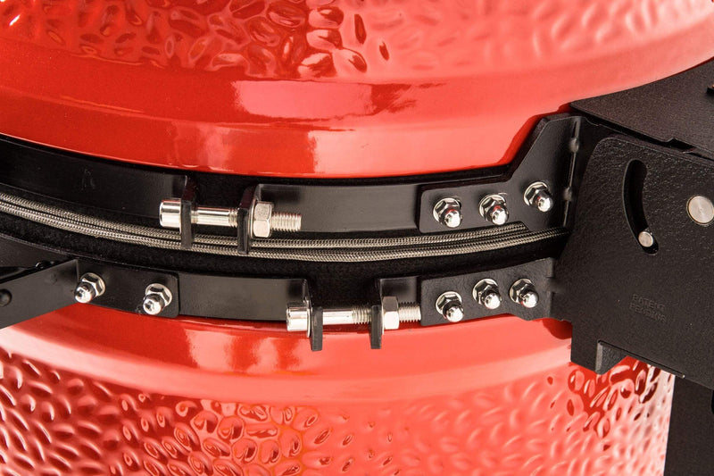 Kamado Joe Kamado Joe Big Joe III 24" Ceramic Charcoal Grill & Smoker with Cart & Wheels KJ15041021 Charcoal / Red KJ15041021 Freestanding Kamado Grill 811738027203