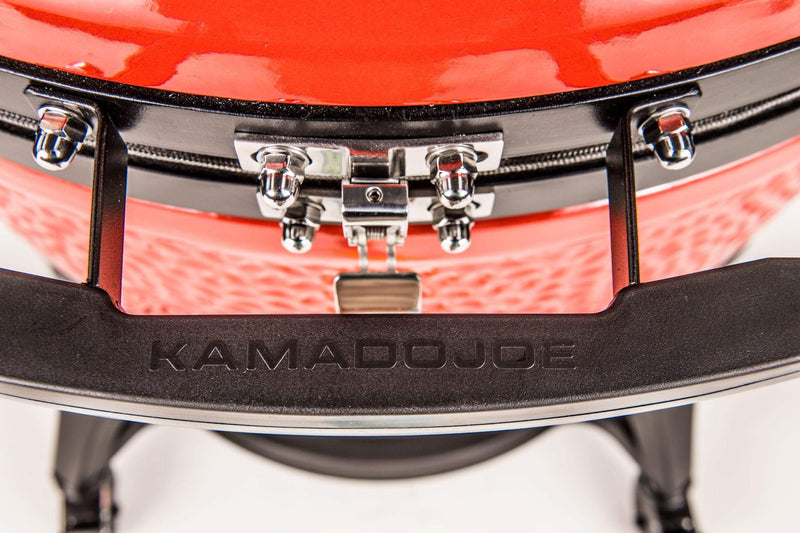 Kamado Joe Kamado Joe Big Joe III 24" Ceramic Charcoal Grill & Smoker with Cart & Wheels KJ15041021 Charcoal / Red KJ15041021 Freestanding Kamado Grill 811738027203