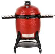Kamado Joe Kamado Joe Big Joe III 24" Ceramic Charcoal Grill & Smoker with Cart & Wheels KJ15041021 Charcoal / Red KJ15041021 Freestanding Kamado Grill 811738027203