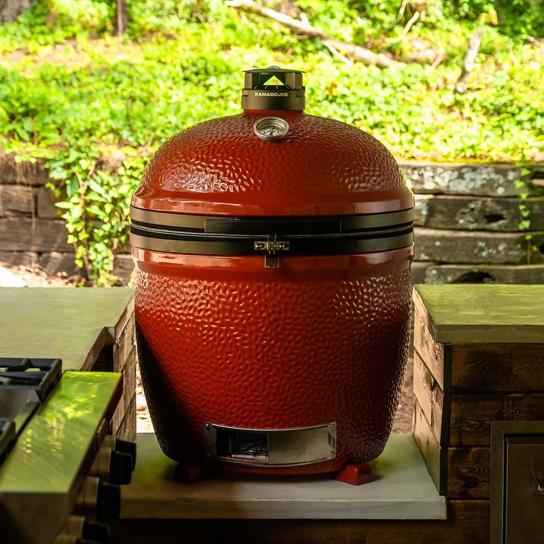 Kamado Joe Kamado Joe Big Joe III 24" Standalone Ceramic Charcoal Grill & Smoker KJ15040821 Charcoal / Red KJ15040821 Freestanding Kamado Grill 811738027180