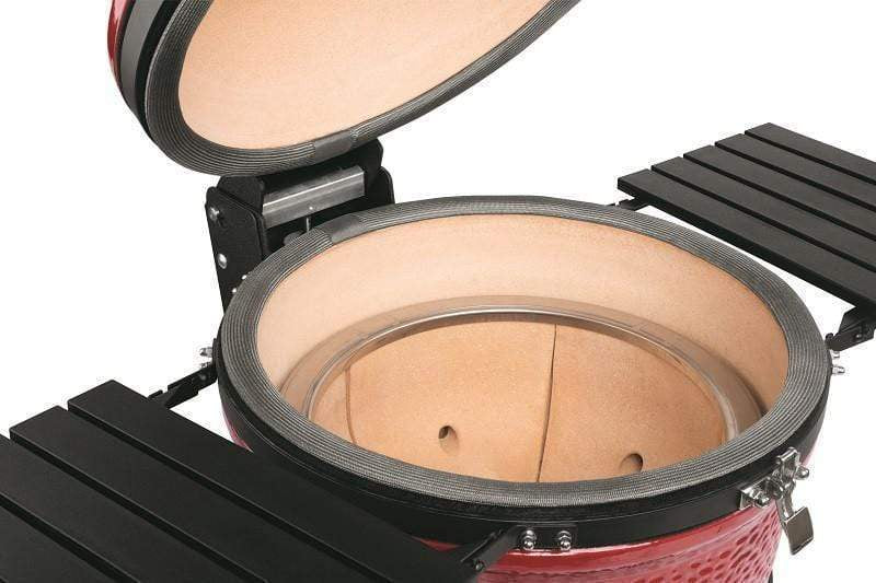 Kamado Joe Kamado Joe Classic II 18" Ceramic Charcoal Grill & Smoker with Cart & Wheels KJ23RHC Charcoal / Red KJ23RHC Freestanding Kamado Grill 811738021447