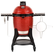 Kamado Joe Kamado Joe Classic Joe III 18" Ceramic Charcoal Grill & Smoker with Cart & Wheels KJ15040921 Charcoal / Red KJ15040921 Freestanding Kamado Grill 811738027197