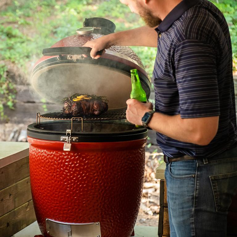 Kamado Joe Kamado Joe Classic Joe III 18" Standalone Ceramic Charcoal Grill & Smoker KJ15040721 Charcoal / Red KJ15040721 Built-in Kamado Grill 811738027173