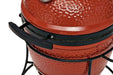 Kamado Joe Kamado Joe Jr. Ceramic Charcoal Grill & Smoker with Cast Iron Stand KJ13RH Charcoal / Red KJ13RH Portable Kamado Grill 811738020303
