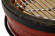 Kamado Joe Kamado Joe Jr. Ceramic Charcoal Grill & Smoker with Cast Iron Stand KJ13RH Charcoal / Red KJ13RH Portable Kamado Grill 811738020303