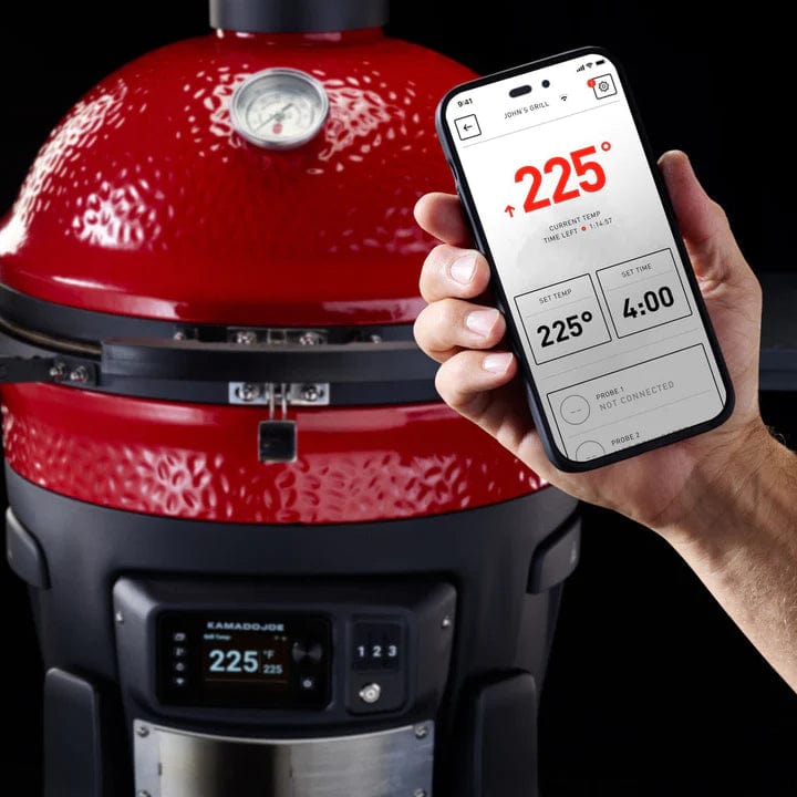 Kamado Joe Kamado Joe Konnected Joe Digital Ceramic Charcoal Grill & Smoker with WIFI Control KJ15041123 Red / Charcoal KJ15041123 Freestanding Kamado Grill 811738027487