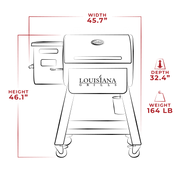 Louisiana Grills Louisiana Grills Black Label 800 Pellet Grill & Smoker with WIFI Control Pellet / Black 10669 Freestanding Pellet Grill 684678106693