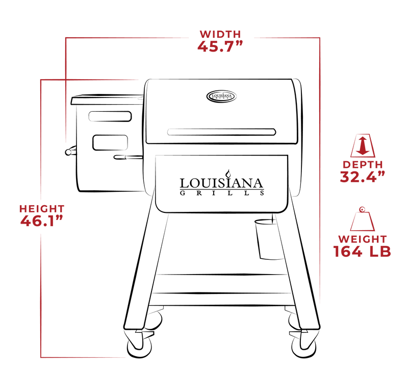 Louisiana Grills Louisiana Grills Black Label 800 Pellet Grill & Smoker with WIFI Control Pellet / Black 10669 Freestanding Pellet Grill 684678106693