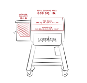 Louisiana Grills Louisiana Grills Black Label 800 Pellet Grill & Smoker with WIFI Control Pellet / Black 10669 Freestanding Pellet Grill 684678106693