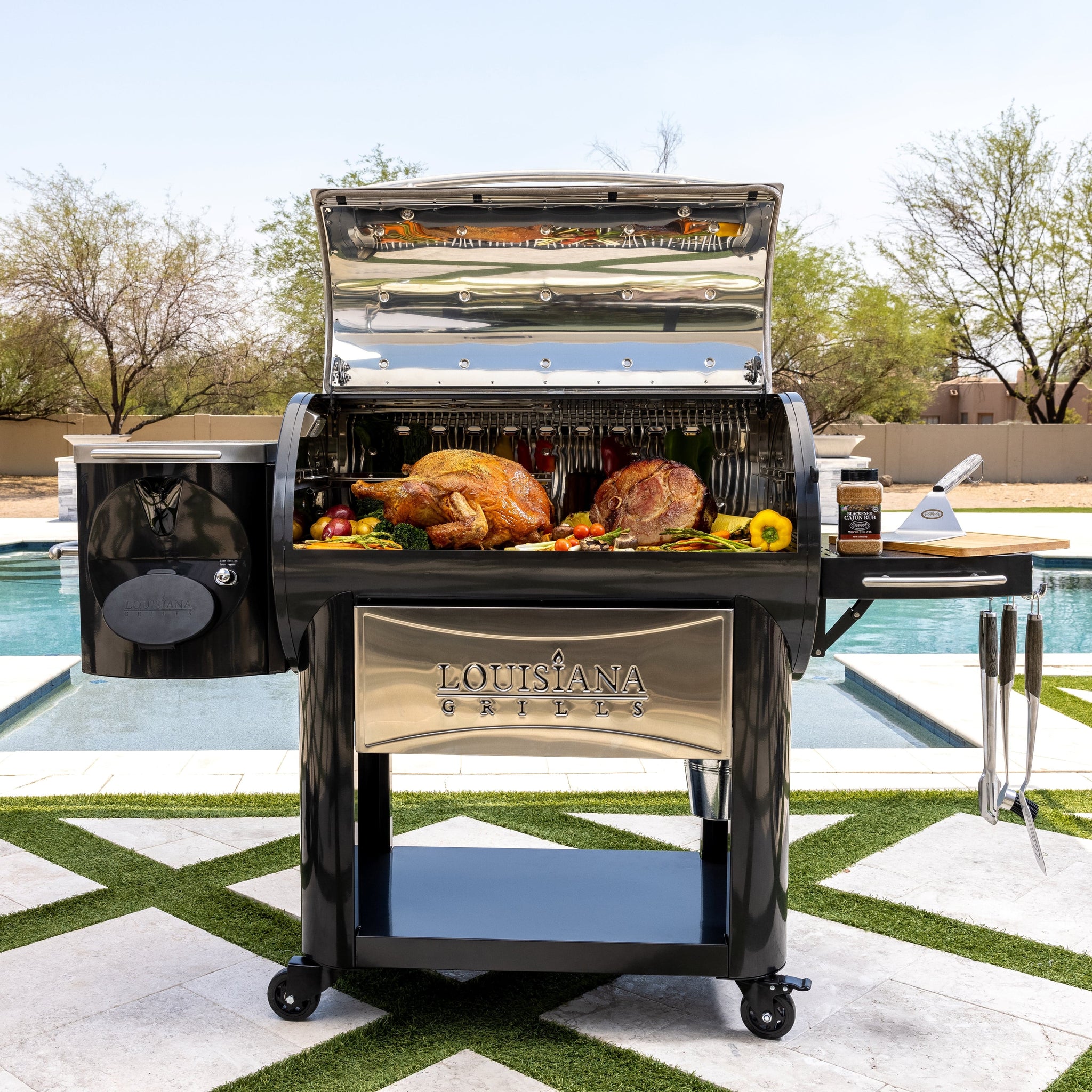 Louisiana Grills Louisiana Grills Founders Legacy 1200 Pellet Grill & Smoker w/ WIFI Control Pellet / Stainless Steel 10680 Freestanding Pellet Grill 684678106808