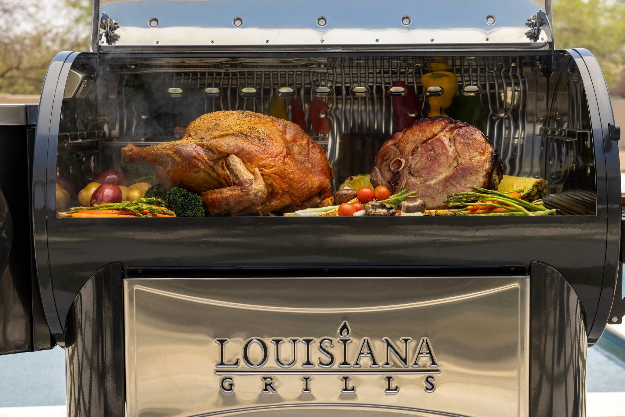 Louisiana Grills Louisiana Grills Founders Legacy 1200 Pellet Grill & Smoker w/ WIFI Control Pellet / Stainless Steel 10680 Freestanding Pellet Grill 684678106808