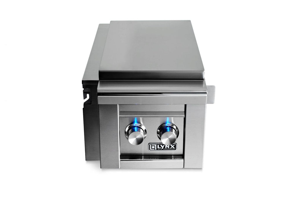 Lynx Lynx Cart Mounted Double Side Burner Fits All Grill Sizes Outdoor Kitchen Side Burner