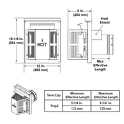 Majestic Majestic Horizontal Trapezoid Termination Kit 5 1/4 9 1/4" (133 235mm) Wall Thick SLP-TRAP2 SLP-TRAP2 Part Other