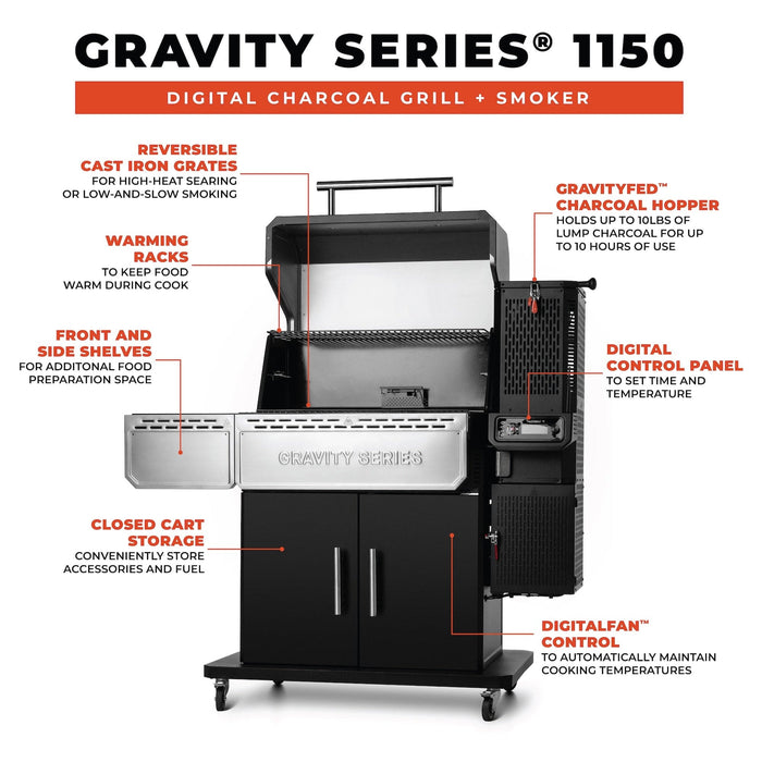 Masterbuilt Gravity Series 1150 Digital Charcoal Grill and Smoker