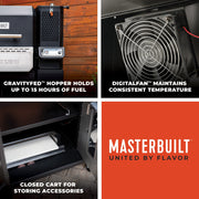 Masterbuilt Masterbuilt Gravity Series 1150 Digital Charcoal Grill and Smoker MB20041525 Charcoal / Black MB20041525 Charcoal Grill & Smoker 094428286030