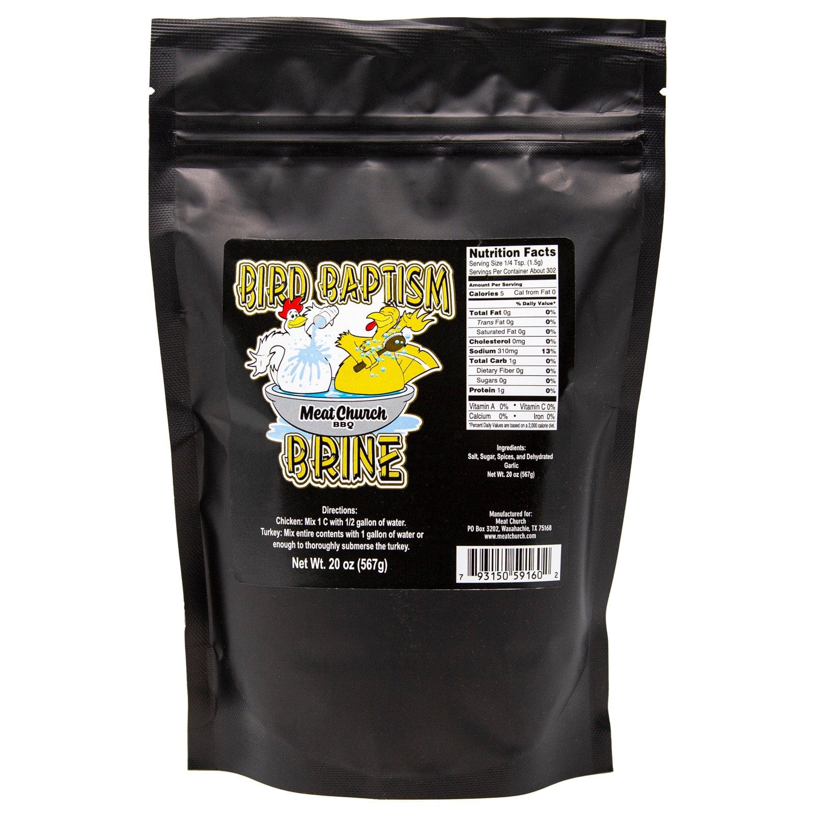 Meat Church Meat Church Bird Baptism Poultry Brine MEATCHURCH-BIRDBRINE-20OZ Sauce & Rub