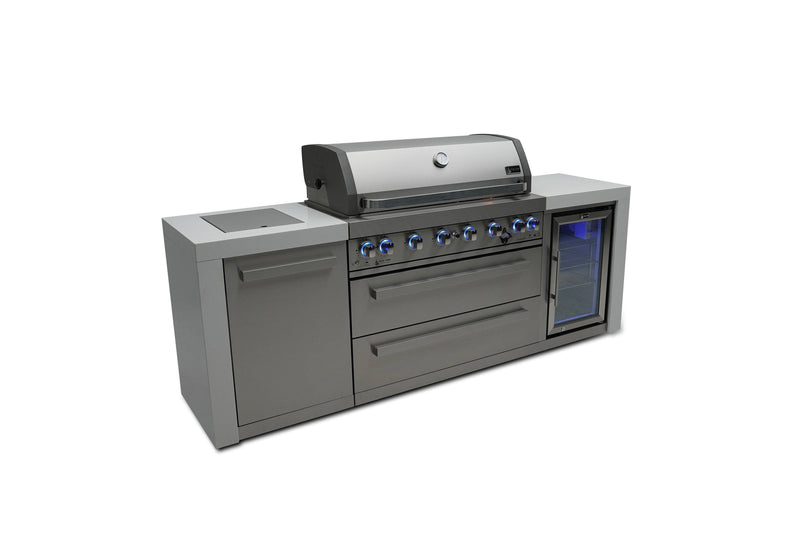 Mont Alpi Canada Mont Alpi 805 Deluxe Island with a Fridge Cabinet MAi805-DFC Outdoor Kitchen Pre-Built Bundle 689771008981