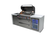 Mont Alpi Canada Mont Alpi 805 Deluxe Island with a Fridge Cabinet MAi805-DFC Outdoor Kitchen Pre-Built Bundle 689771008981