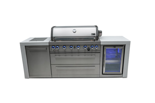 Mont Alpi Canada Mont Alpi 805 Deluxe Island with a Fridge Cabinet MAi805-DFC Outdoor Kitchen Pre-Built Bundle 689771008981